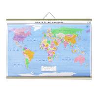 Odak Dünya Siyasi Ve Fiziki Harita 50X70cm Orta Boy