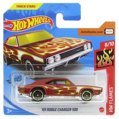 Hot Wheels 2020 Flames 8/10 69 Dodge Charger 500