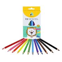 Adel Jumbo Üçgen Kuru Boya Karton Kutuda Tam Boy 12 Renk