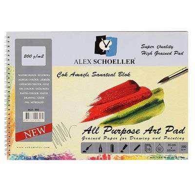 Alex Schoeller 35X50 Resim Defteri 200Gr 15 Yaprak