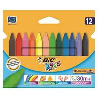 Bic Kids Plastidecor Triangle Üçgen Jumbo Mum Boya 12 Renk