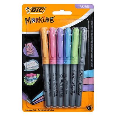 Bic Marking Permanent Marker Pastel 6 Renk