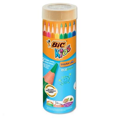Bic Kids Metal Tüpte Üçgen Jumbo Kuru Boya Kalemi 12+1