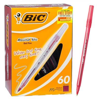 Bic Round Stic Classic Medium Tükenmez Kalem 60'Lı Paket Kırmızı