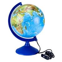 Brons Br-805 Dünya Küre Siyasi/Fiziki Işıklı 26Cm