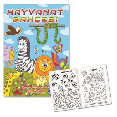 Eğlence Boyama Etkinlik Kitabı Hayvanat Bahçesi