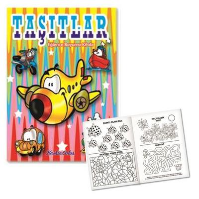 Eğlence Boyama Etkinlik Kitabı Taşıtlar