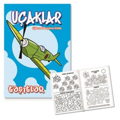 Eğlence Boyama Etkinlik Kitabı Uçaklar