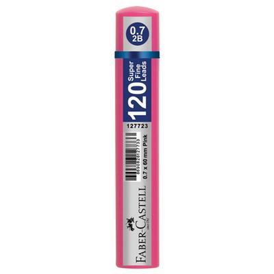 Faber-Castell 120'Li Kalem Ucu Super Fine Min 60Mm 2B 0,7 Pembe Tüp