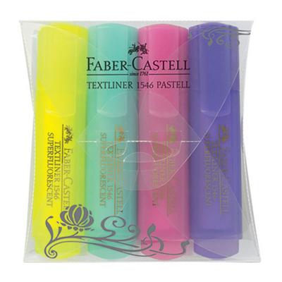 Faber-Castell 1546 Pastel Fosforlu Kalem 4'Lü