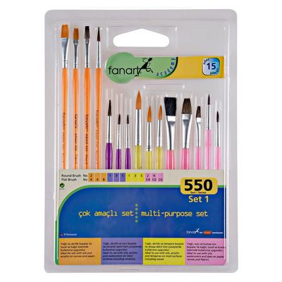 Fanart Academy 550 Fırça Seti 1 15'Li