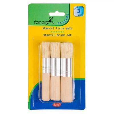 Fanart Stencil Fırça Seti 3'Lü