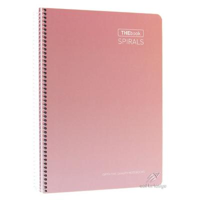 Gıpta The Book Spiralli A4 100 Yaprak Kareli Pastel Pembe
