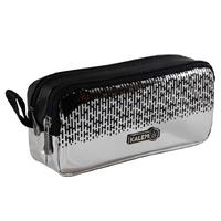 Kalemlig Kl19-Pd04 Puzzle Double Kalem Çantası Gümüş