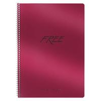 Keskin Color Free Platinum Pp Sp Defter A4 80Yp Çizgili Kırmızı