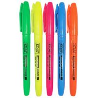 Kraf 340 Kalem Tipi Fosforlu Kalem 5 Renk Set