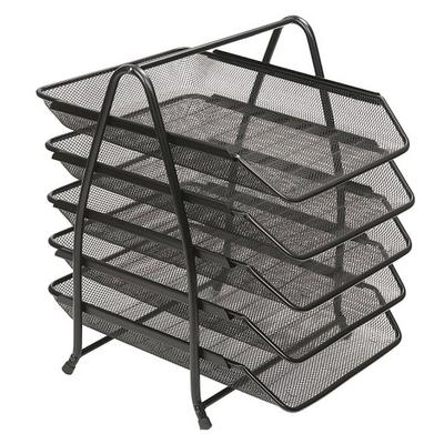 Kraf 420G Perfore Metal Evrak Rafı 5 Katlı Siyah