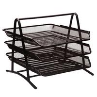 Kraf 460G Perfore Metal Evrak Rafı 3 Katlı Siyah