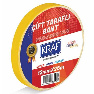 Kraf Çift Taraflı Bant 25Mx12mm