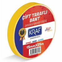 Kraf Çift Taraflı Bant 25Mx15mm