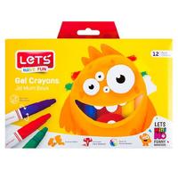 Lets Çevirmeli Jel Mum Boya 12 Renk