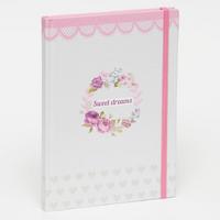 Liz Ofs129 Lastikli Defter 14X20cm Kareli Sweet Dreams Pink