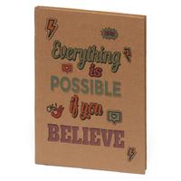 Liz Kf510a Kraft Defter 20X28cm 3 Bölümlü Everything İs Possible