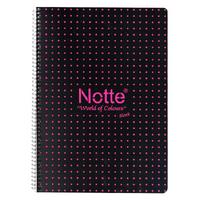 Notte Black Pp. Sp. Defter A4 60 Yaprak Kareli Pembe