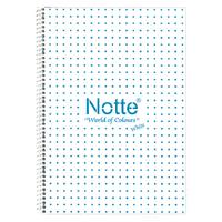 Notte White Pp. Sp. Defter A4 60 Yaprak Çizgili Turkuaz