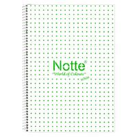 Notte White Pp. Sp. Defter A4 60 Yaprak Kareli Yeşil