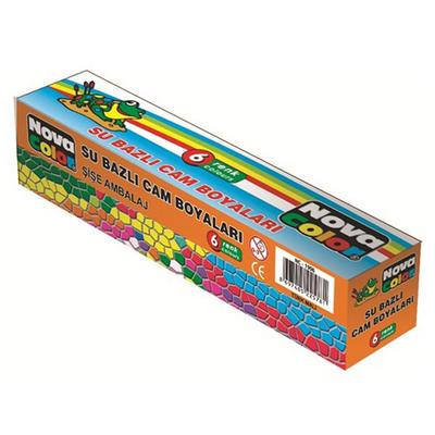 Nova Color Su Bazlı Cam Boyası 6 Renk