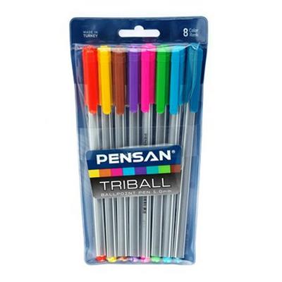 Pensan Triball Tükenmez Kalem 8'Li Paket