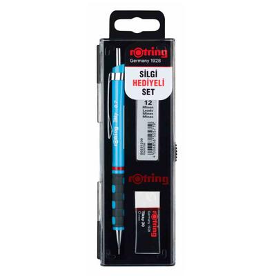 Rotring Tikky Versatil Kalem Silgi Ve Uç Set 0,7Mm Açık Mavi
