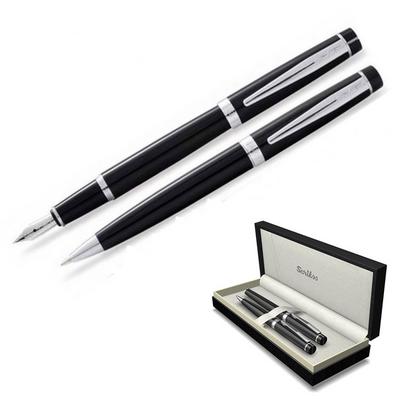 Scrikss Honour 38 Dolmakalem Tükenmez Set Siyah Krom