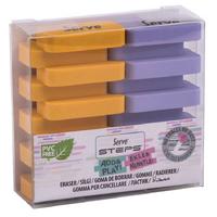 Serve Steps Silgi 2'Li Pastel Sarı - Mor