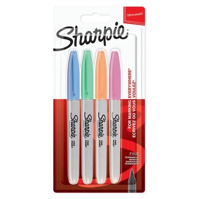 Sharpie Permanent Marker Pastel Fine 4 Renk