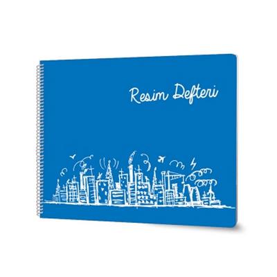Spiralli Pp Plastik Kapak Resim Defteri Orta Boy 24X34cm 25 Yaprak