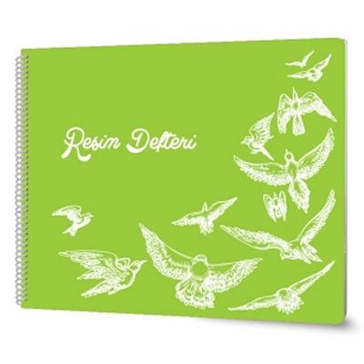 Spiralli Pp Plastik Kapak Resim Defteri Büyük Boy 33X48cm 25 Yaprak
