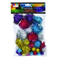 Südor Metalik Ponpon Karışık 40'Lı