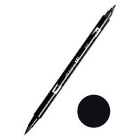 Tombow Abt Dual Brush N25 Lamp Black - Karbon Karası