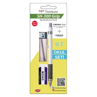 Tombow Sh-300 Grip Versatil Basmalı Kalem Set 0,7 Beyaz