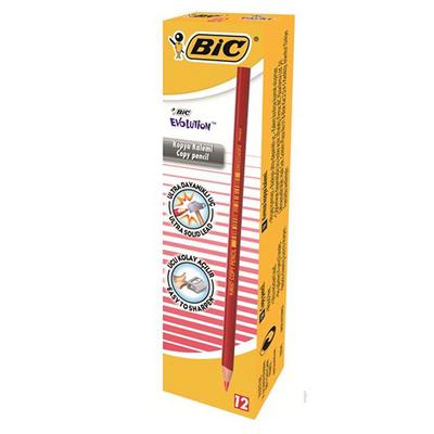 Bic Evolution Kırmızı Kopya Kalemi 12'Li Paket