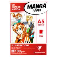 Clairefontaine Illustrations Manga Kağıt Bloğu 100Gr A5 50 Yaprak