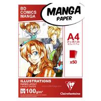 Clairefontaine Illustrations Manga Kağıt Bloğu 100Gr A4 50 Yaprak