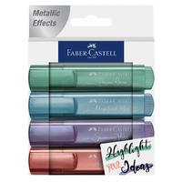 Faber-Castell Fosforlu Kalem Textliner 46 Metalik 4'Lü Set Yeni Renkler