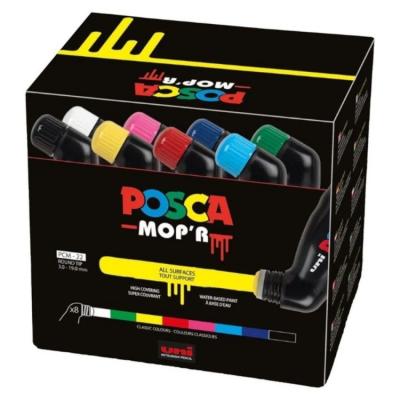 Uni Posca Su Bazlı Poster Markörü Pcm-22 3.0-1,19.0Mm 8'Li Mop'r Set