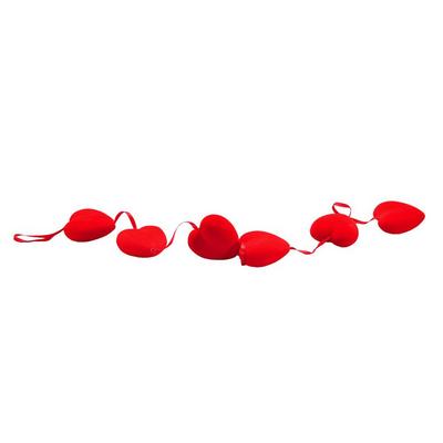 Flok Kalp Süs 8 Cm Sıralı 6'Lı