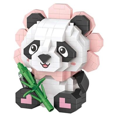 Loz 8803 Oturan Çiçek Panda 350 Parça Block Puzzle