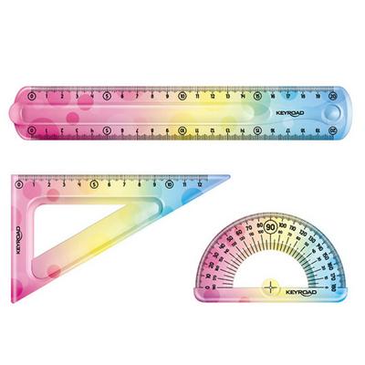 Keyroad Flexible Kırılmaz Esnek Cetvel Seti 20Cm 3'Lü