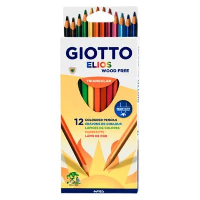 Giotto Elios Kuru Boya Üçgen Gövde Tam Boy 12 Renk